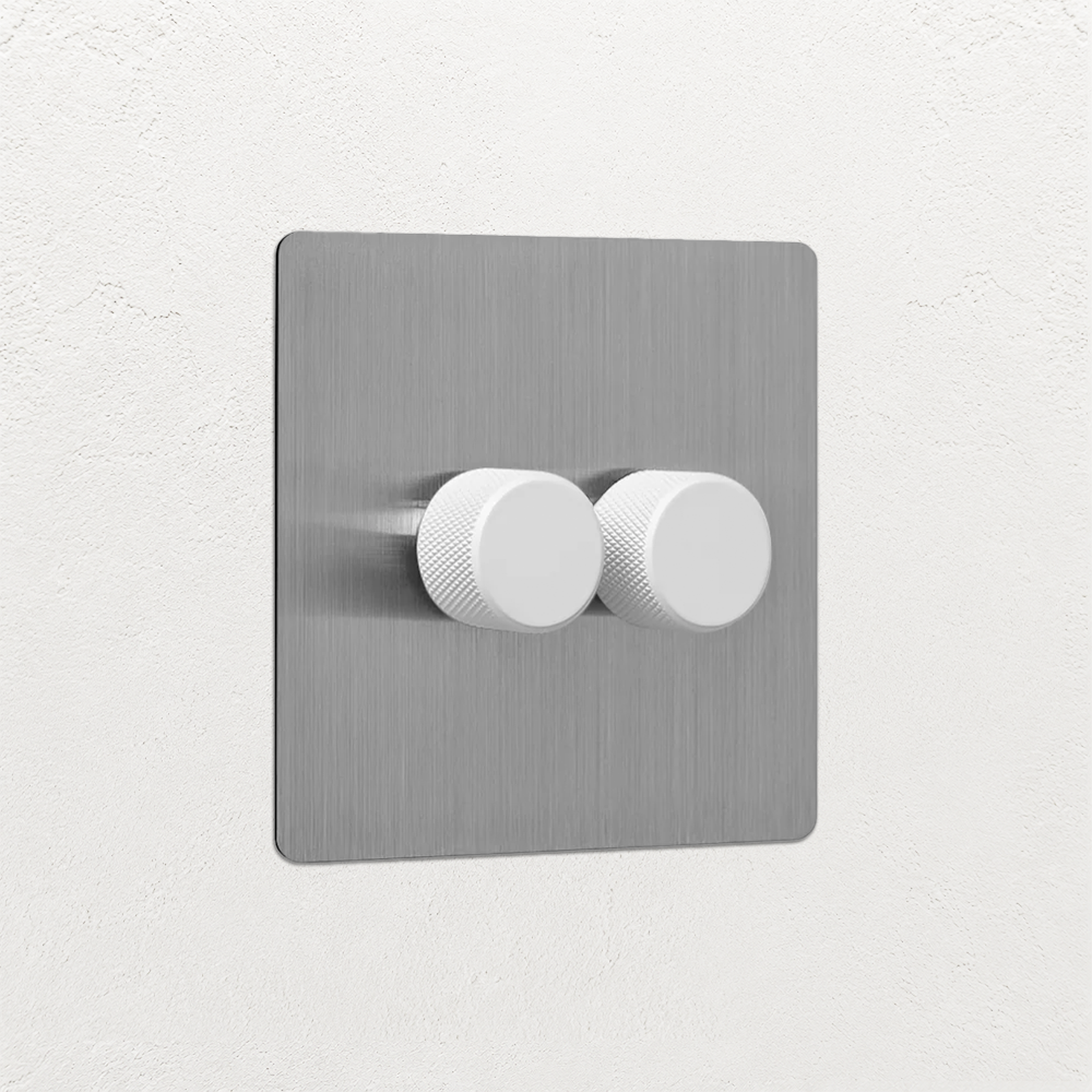Smart Dimmer Switch - Solid Stainless Steel 1-4 Gang