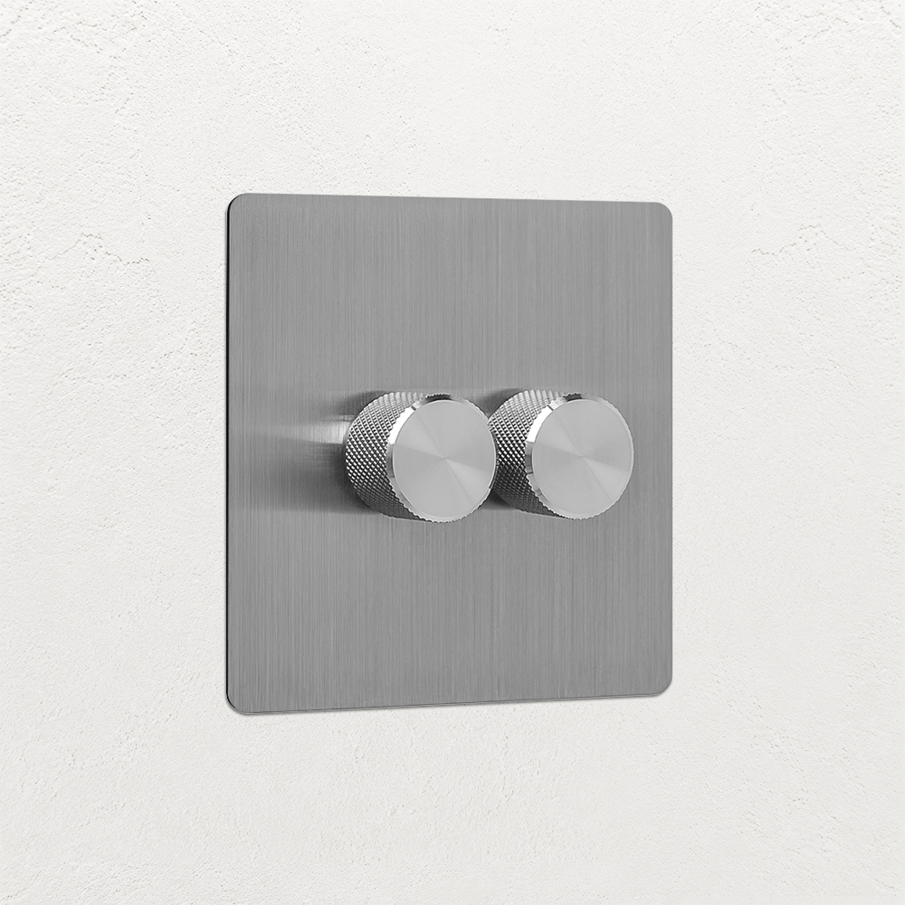 Smart Dimmer Switch - Solid Stainless Steel 1-4 Gang
