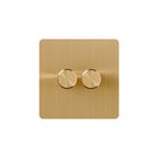 Smart Dimmer Switch - Solid Brushed Brass 1-4 Gang