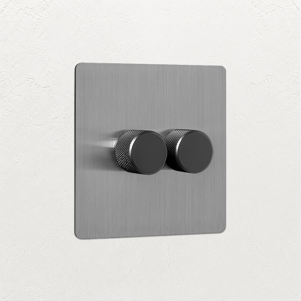 Smart Dimmer Switch - Solid Stainless Steel 1-4 Gang