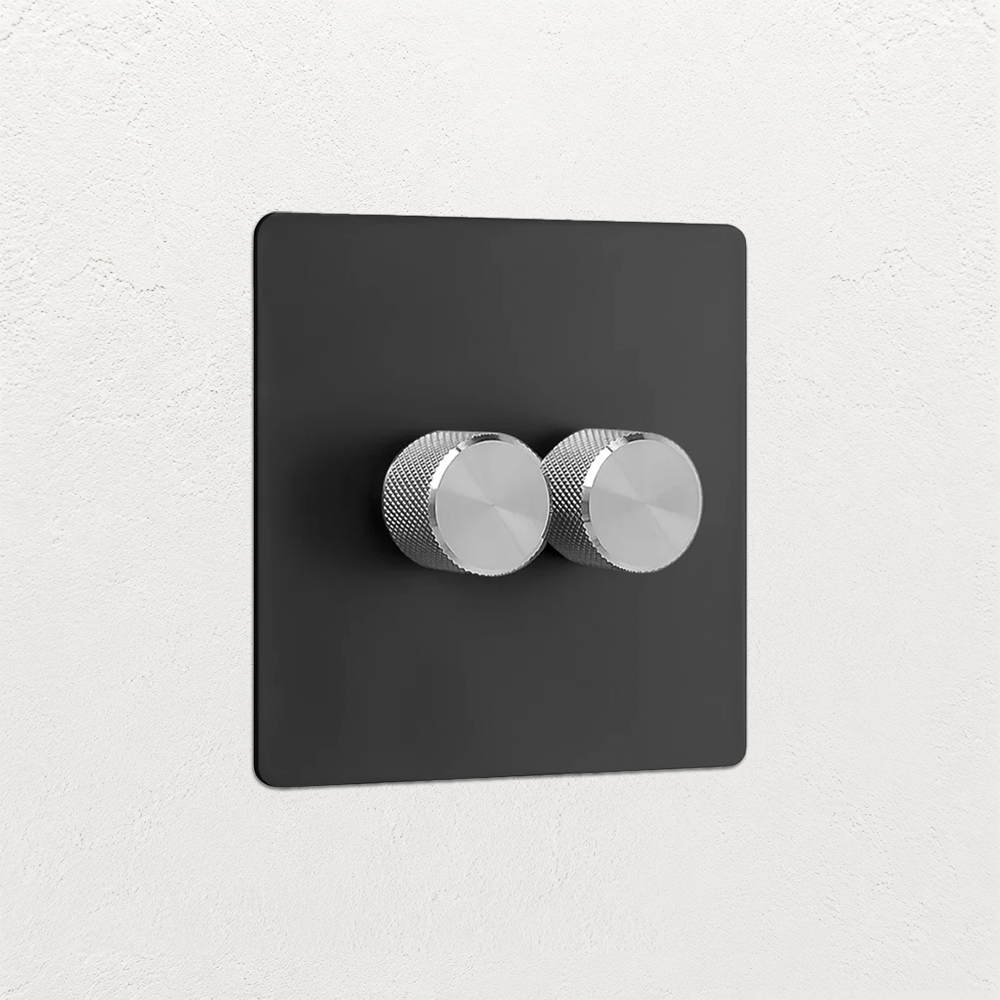 Smart Dimmer Switch - Matt Black 1-4 Gang