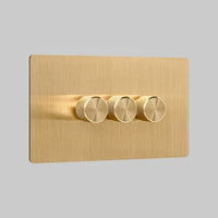 intermediatebrass 3 gang dimmer switch