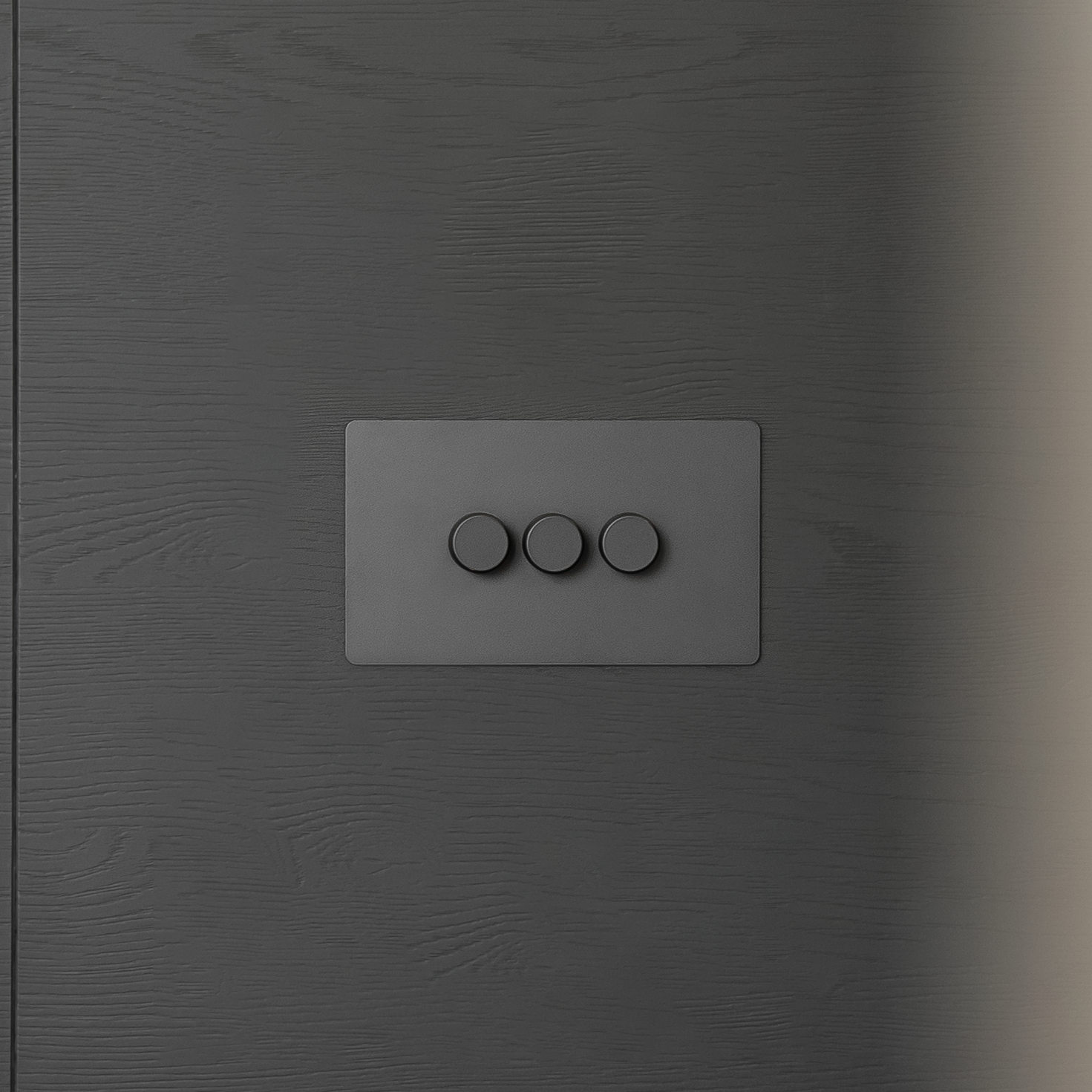 black steel 3 gang dimmer and switch multiway