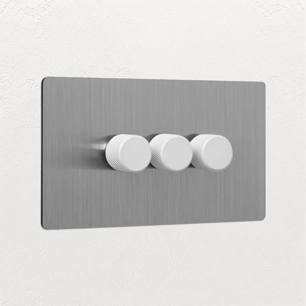 Smart Dimmer Switch - Solid Stainless Steel 1-4 Gang