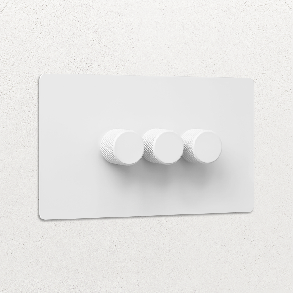 Smart Dimmer Switch - Matt White 1-4 Gang