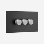 0–10V Dimmer Switch – Matt Black (1–4 Gang)