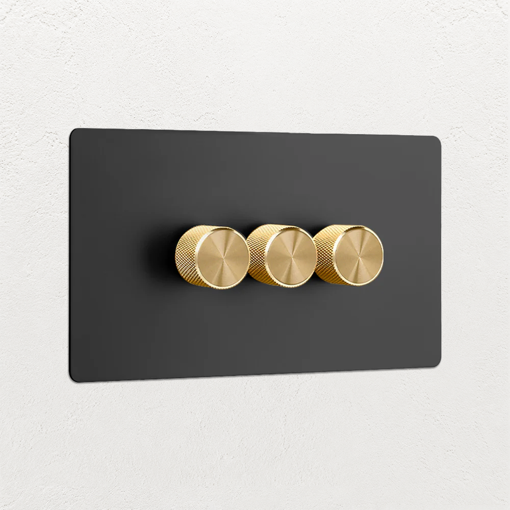 Smart Dimmer Switch - Matt Black 1-4 Gang