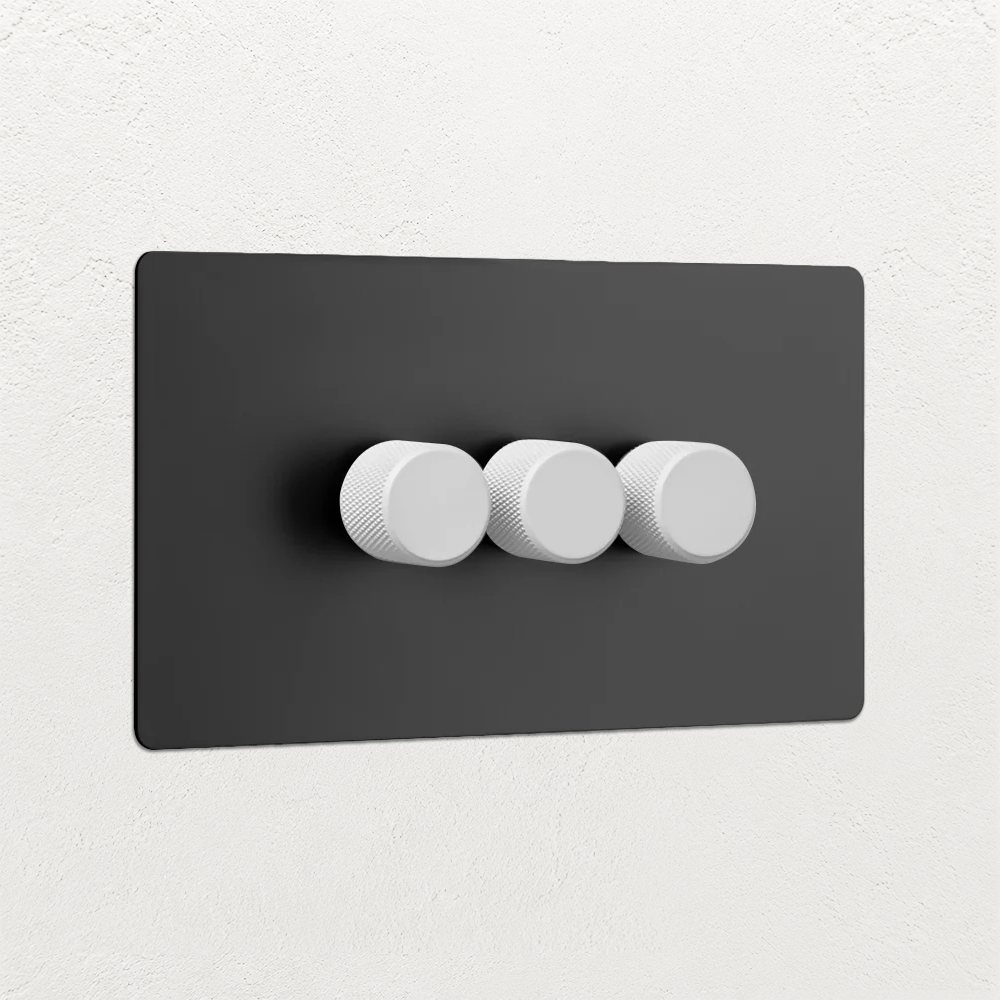 Smart Dimmer Switch - Matt Black 1-4 Gang