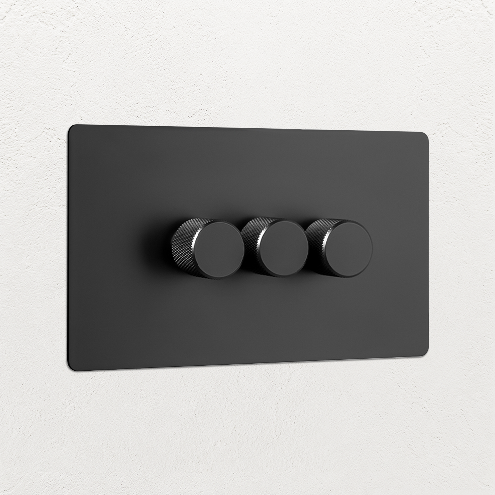 Smart Dimmer Switch - Matt Black 1-4 Gang