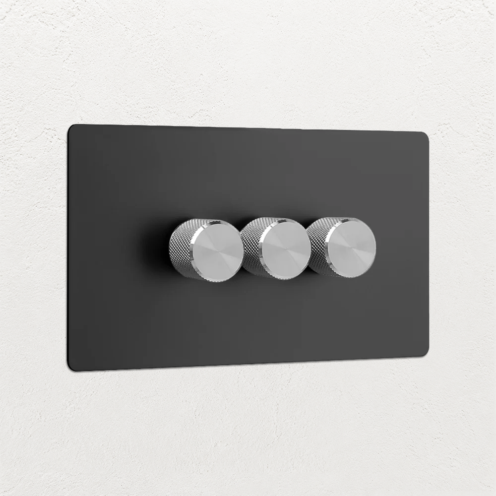 Smart Dimmer Switch - Matt Black 1-4 Gang