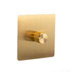 0-10V dimmer - Solid Brushed Brass 1-4 Gang