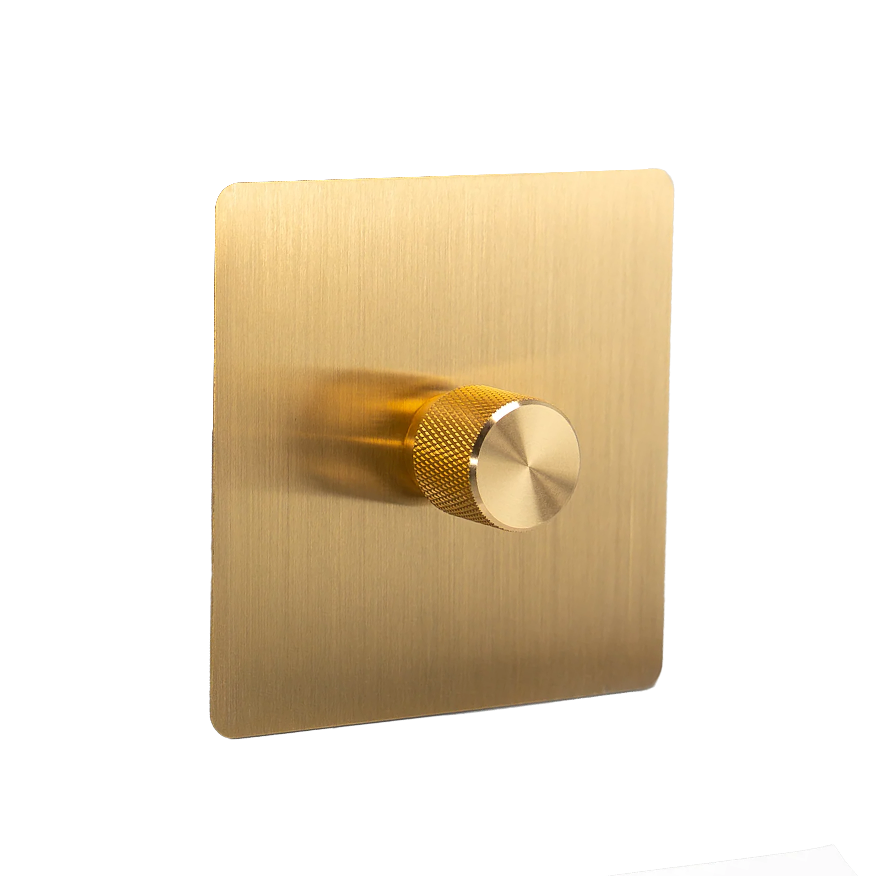 0-10V dimmer - Solid Brushed Brass 1-4 Gang