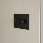 2_way_switch_3_Gang_Black(black 3 gang dummy dimmer 2 way)