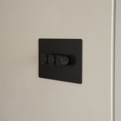 Smart Dimmer Switch - Matt Black 1-4 Gang