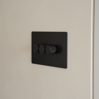 black 3 gang multiway dimmer