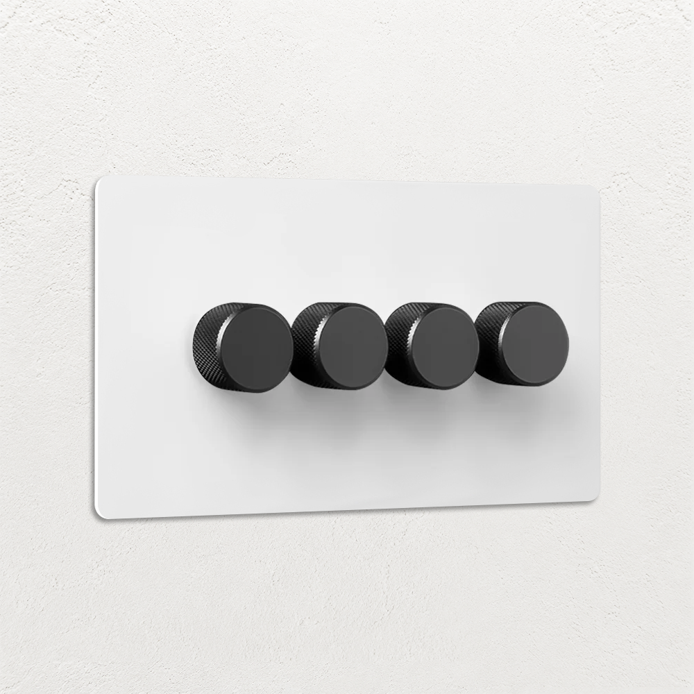 Smart Dimmer Switch - Matt White 1-4 Gang