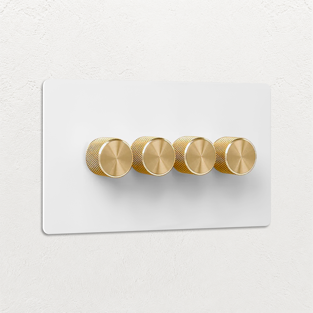 Smart Dimmer Switch - Matt White 1-4 Gang