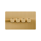 Smart Dimmer Switch - Solid Brushed Brass 1-4 Gang