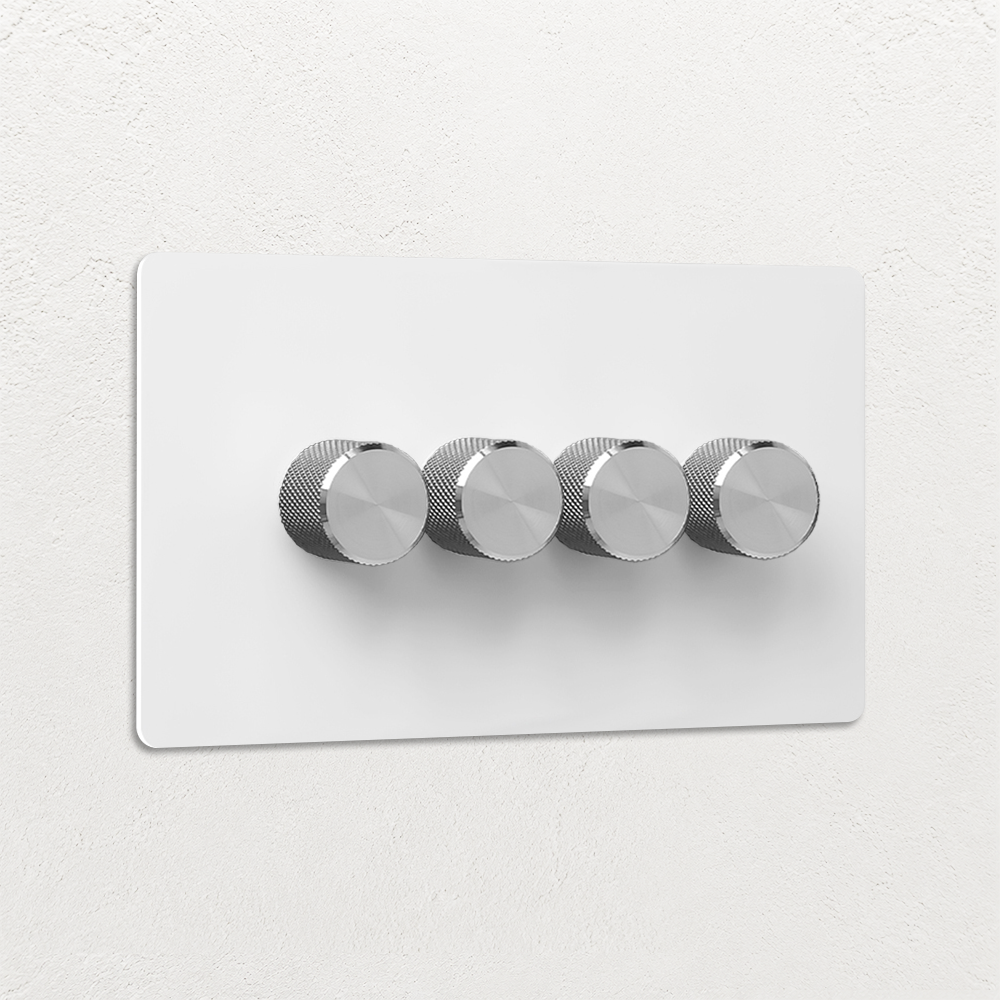 Smart Dimmer Switch - Matt White 1-4 Gang