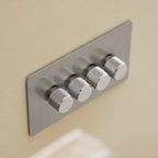 Smart Dimmer Switch - Solid Stainless Steel 1-4 Gang