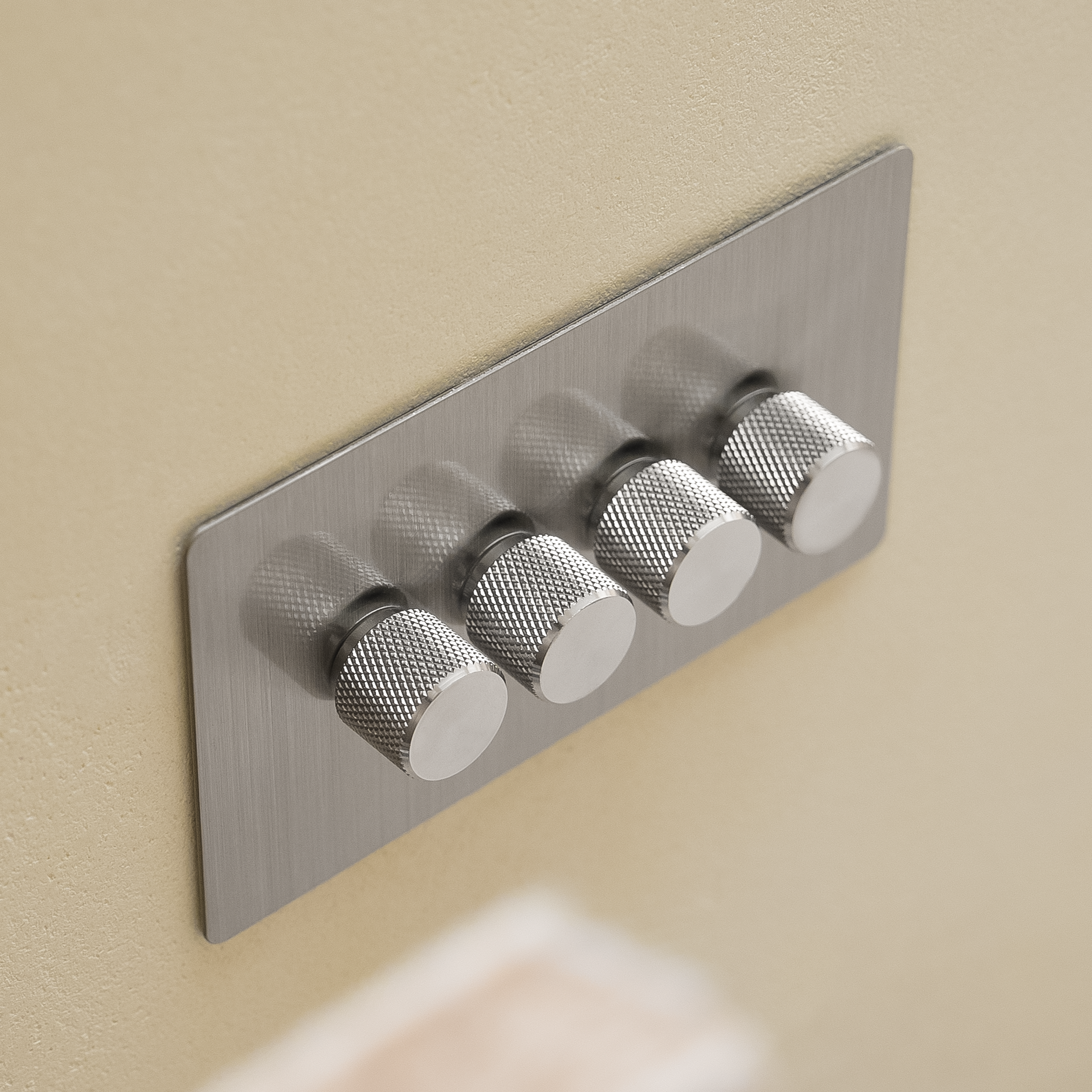 Smart Dimmer Switch - Solid Stainless Steel 1-4 Gang