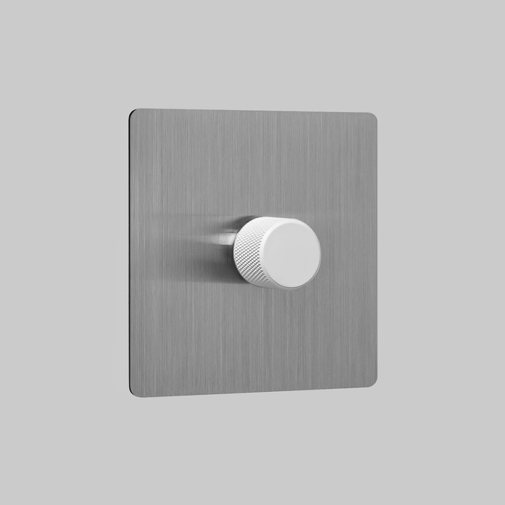 250W_1_Gang_White(steel 1 gang dimmer switch 250W)