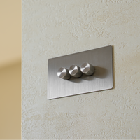 2 way 3 gang steel light switch