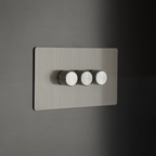 3_Gang_Steel(3 gang steel dimmer light switch multiway)