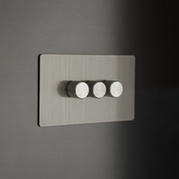 3 gang steel light switch 2 way