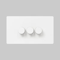 white 3 gang led light switch