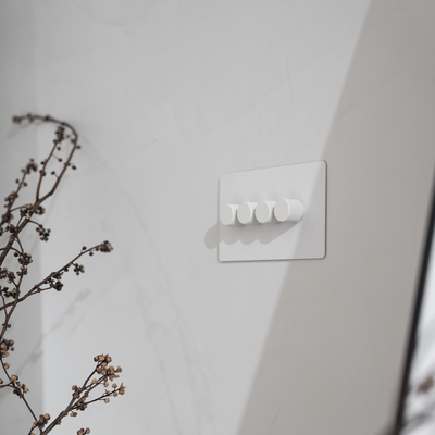 Smart Dimmer Switch - Matt White 1-4 Gang