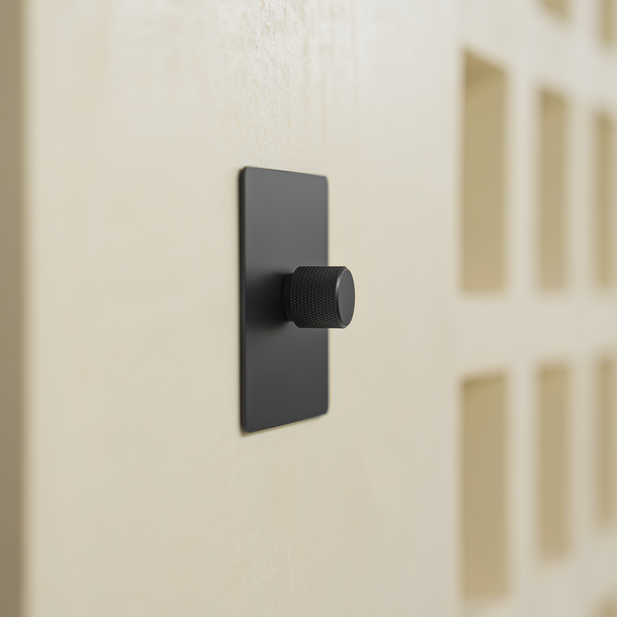1_Gang_Black(black dimmer and switch 0-10v)