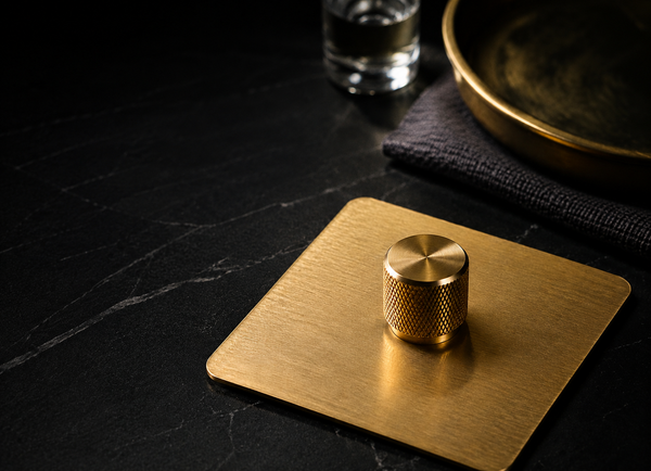 Solid Brushed Brass Finish