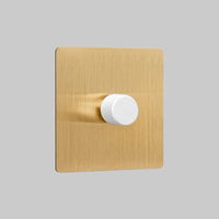 brushed brass 1 gang led dimmer switch intermediate
