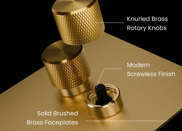 Solid Brushed Brass Finish