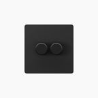 Dimmer switch - Matt Black 1-4 Gang