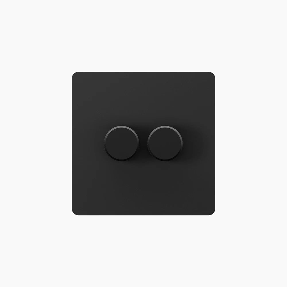 Dimmer switch - Matt Black 1-4 Gang