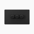 Dimmer switch - Matt Black 1-4 Gang