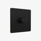 Zigbee Smart Dimmer Switch – Matt Black (1–4 Gang)