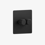 0–10V Dimmer Switch – Matt Black (1–4 Gang)