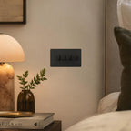 Dimmer switch - Matt Black 1-4 Gang