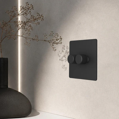 Zigbee Smart Dimmer Switch - Matt Black 1-4 Gang