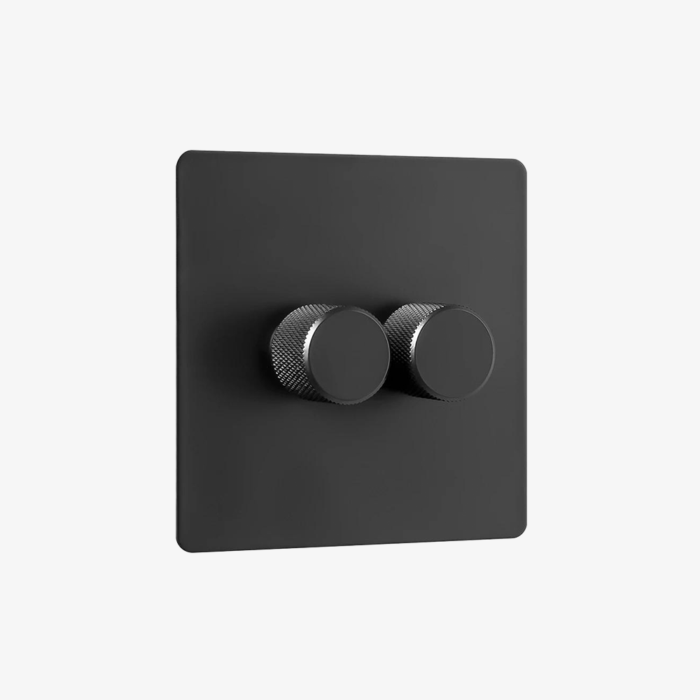 Multiway dimmer - Matt Black 1-4 Gang