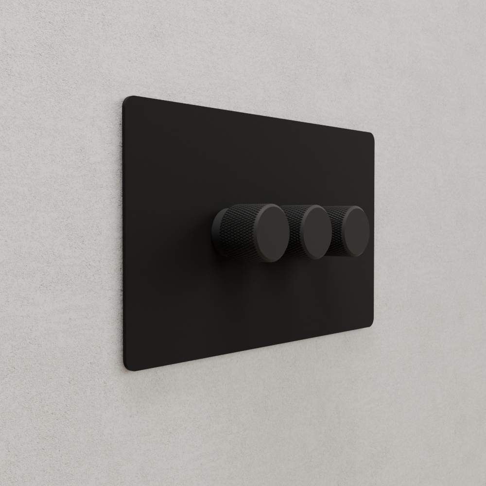 Dummy Dimmer - Matt Black 1-4 Gang