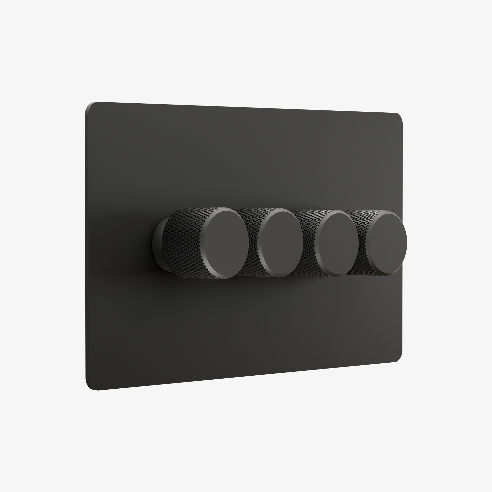 Zigbee Smart Dimmer Switch – Matt Black (1–4 Gang)