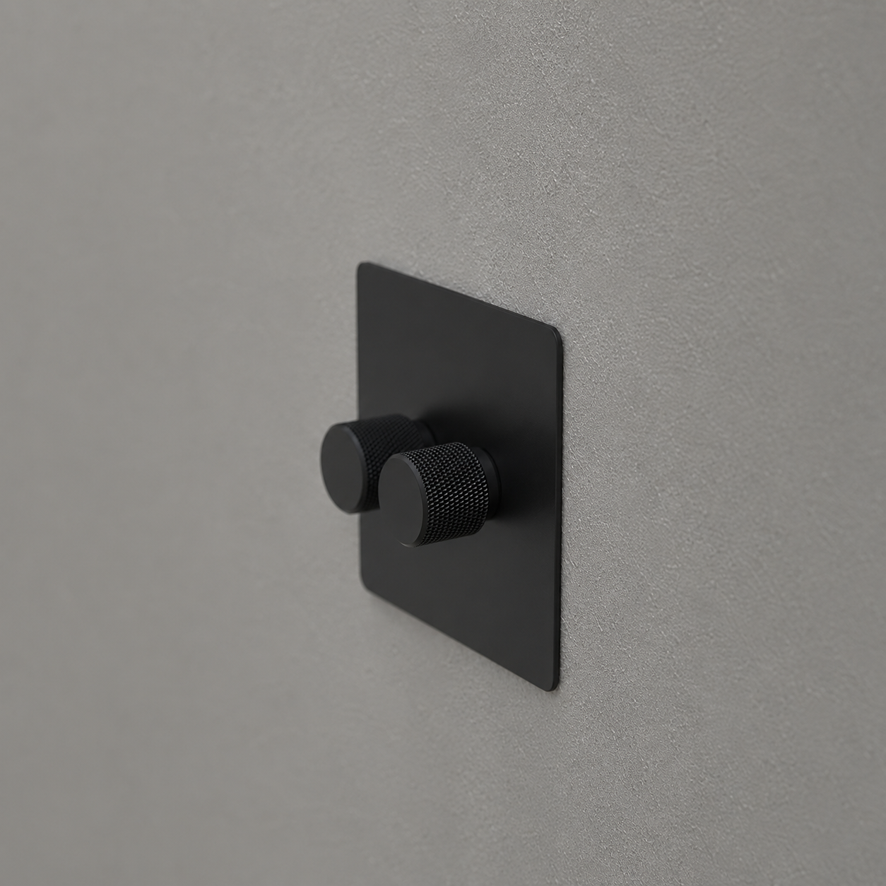 Multi-Point Rotary Dimmer Switch – Matt Black (1–4 Gang)