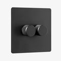 0-10V dimmer - Matt Black 1-4 Gang