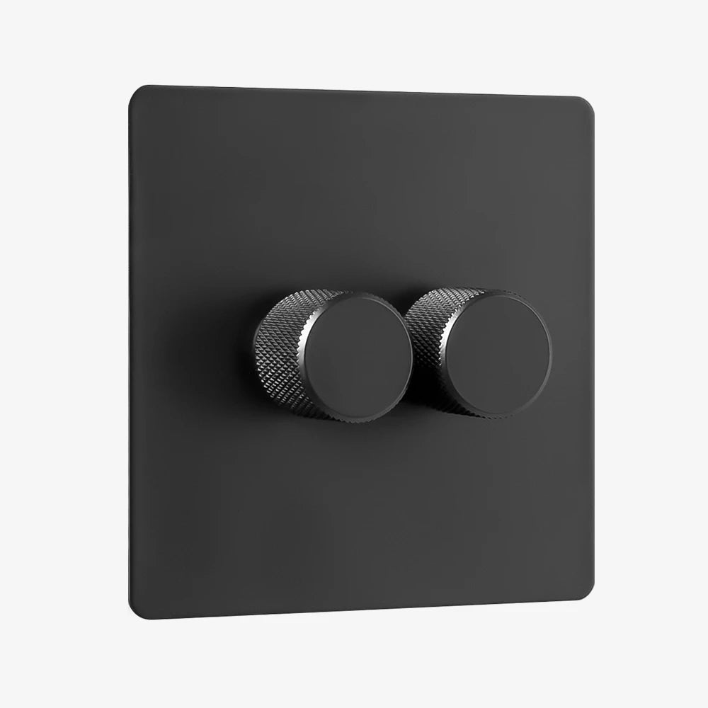 0-10V dimmer - Matt Black 1-4 Gang
