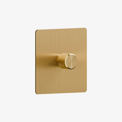 Dimmer switch - Solid Brushed Brass 1-4 Gang