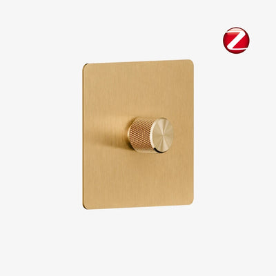Zigbee Smart Dimmer Switch - Solid Brushed Brass 1-4 Gang